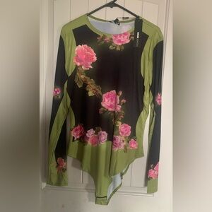 Fashion Nova Kristy Floral Bady Suit 2X